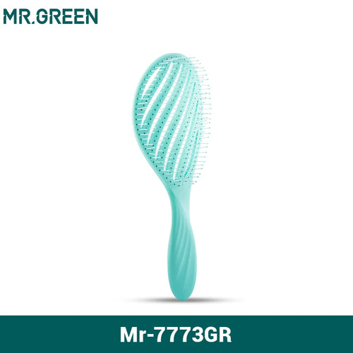 MR.GREEN Hollow Hair Brush – Scalp Massage & Fast-Dry Detangler for Wet or Curly Hair