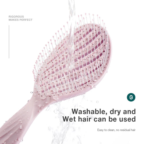 MR.GREEN Hollow Hair Brush – Scalp Massage & Fast-Dry Detangler for Wet or Curly Hair