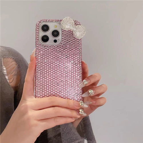 Premium Diamond Bow Case – Cute & Stylish Cover for iPhone 11–16 Pro Max