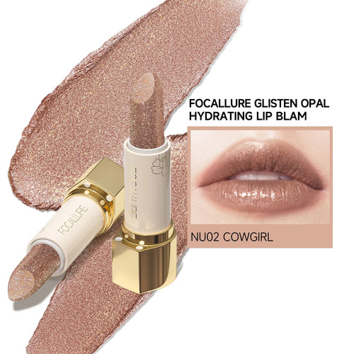 FOCALLURE Glitter Lip Balm – 8 Colors, Moisturizing & Plumping Long-Lasting Lipstick