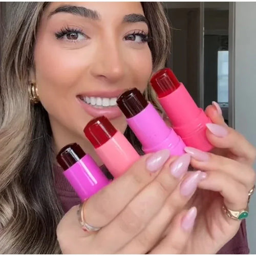 Milk Jelly Tint 3 em 1 – Blush, Batom e Bastão para Contorno com Acabamento Matte de Longa Duração