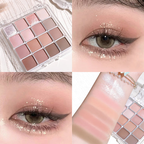 Sixteen-color sunset magic eye shadow