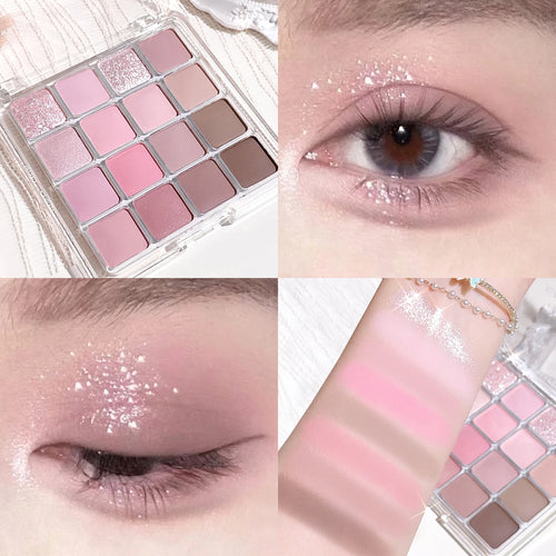 Sixteen-color sunset magic eye shadow