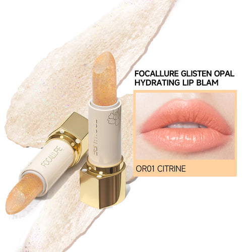 FOCALLURE Glitter Lip Balm – 8 Colors, Moisturizing & Plumping Long-Lasting Lipstick