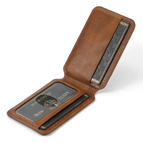 EUCAGR 2-in-1 Magsafe Wallet Case – Detachable Leather Shockproof Cover for iPhone 12–16 Pro Max