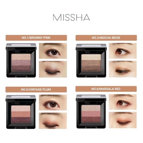 MISSHA トリプルアイシャドウパレット 2g – 韓国製・防水＆輝きのあるアイメイク