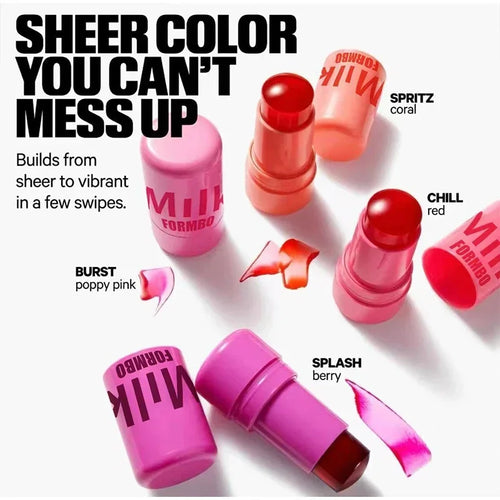 Milk Jelly Tint 3 em 1 – Blush, Batom e Bastão para Contorno com Acabamento Matte de Longa Duração