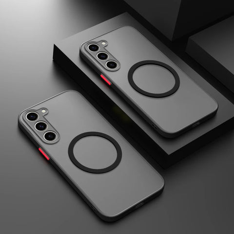 Matte Magnetic Case – Wireless Charging Cover for Samsung Galaxy S25–S20, A Series & Note Series