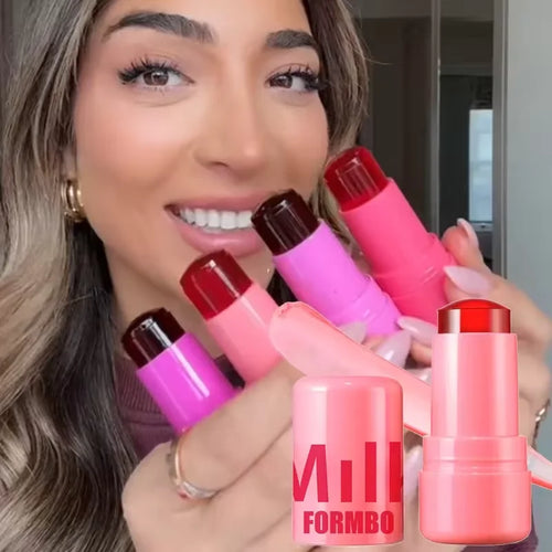 Milk Jelly Tint 3 em 1 – Blush, Batom e Bastão para Contorno com Acabamento Matte de Longa Duração