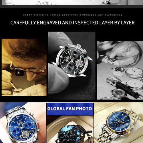 POEDAGAR Luxury Watch for Man Quartz Sports Men Watch Waterproof Luminous Stainless Steel Chronograph Men's Watches Clock Reloj