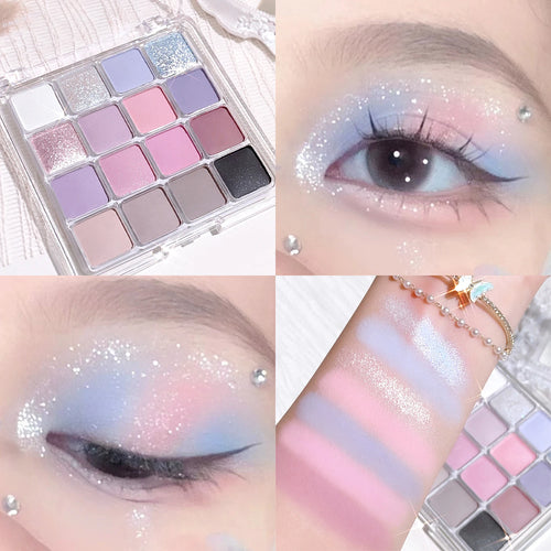 Sixteen-color sunset magic eye shadow