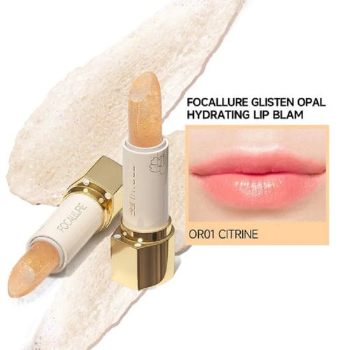 FOCALLURE Glitter Lip Balm – 8 Colors, Moisturizing & Plumping Long-Lasting Lipstick