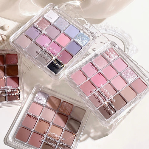 Sixteen-color sunset magic eye shadow